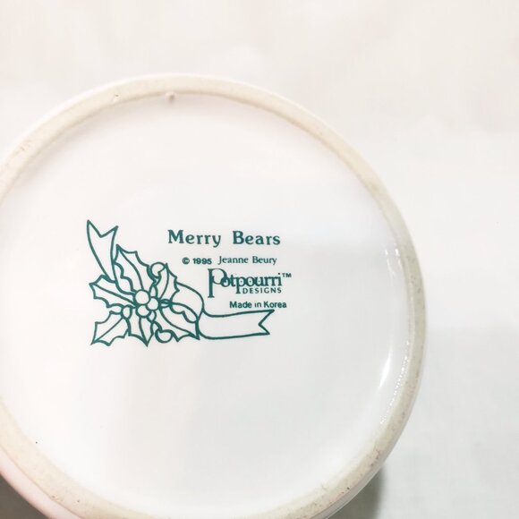 Merry Bears Teddy Bear Christmas Santa Coffee Mug 13 oz Cup Potpourri Designs - Picture 9 of 9
